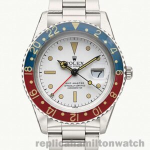 Replica Rolex GMT-Master 6542 Men's 40mm Silver-tone Stainless Steel